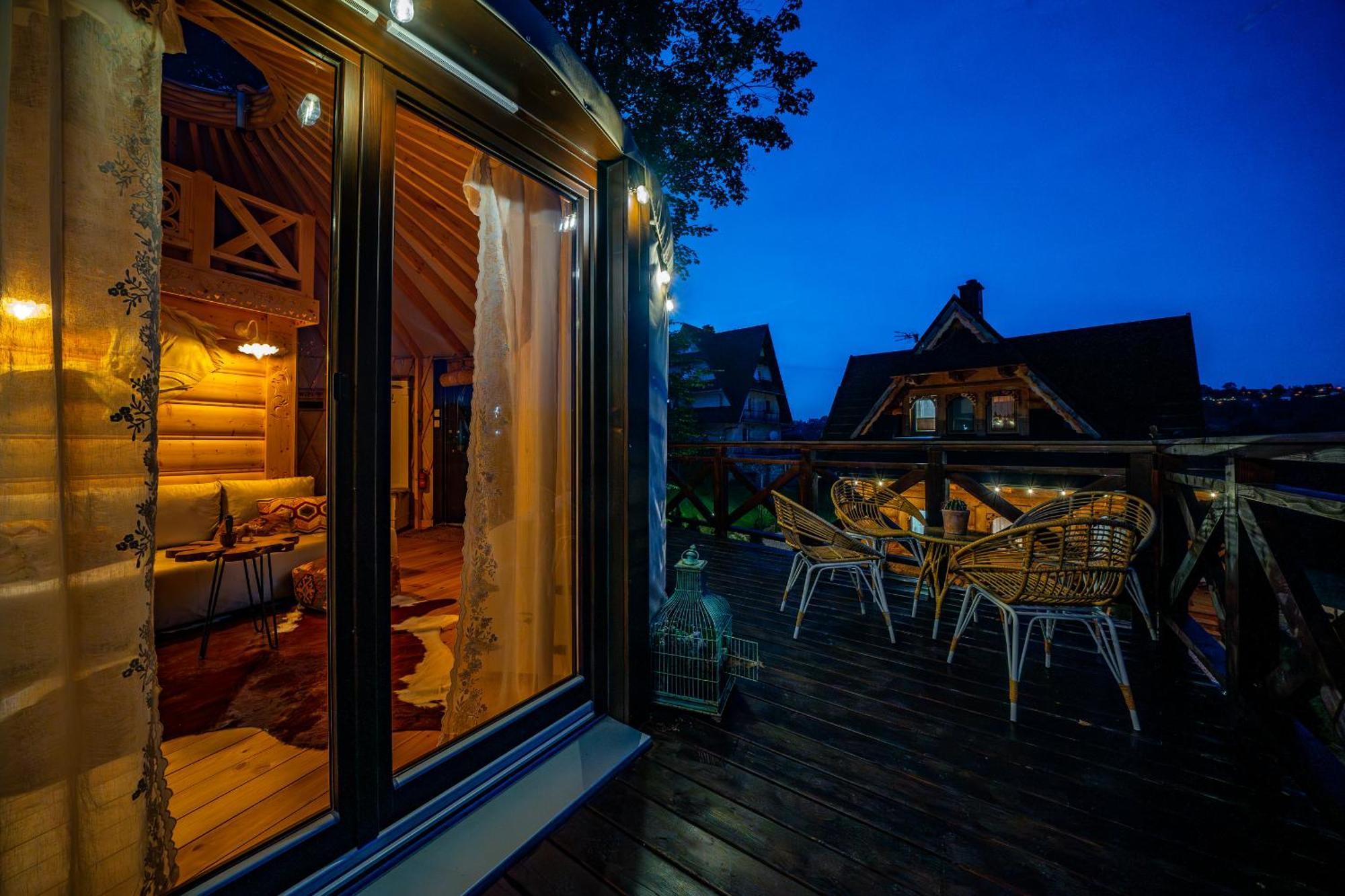 Jurta Na Wypasie - Luksusowy Namiot Z Widokiem Na Gory - Jacuzzi, Sauna, Split Ac, Private, Star View Zakopane Kültér fotó