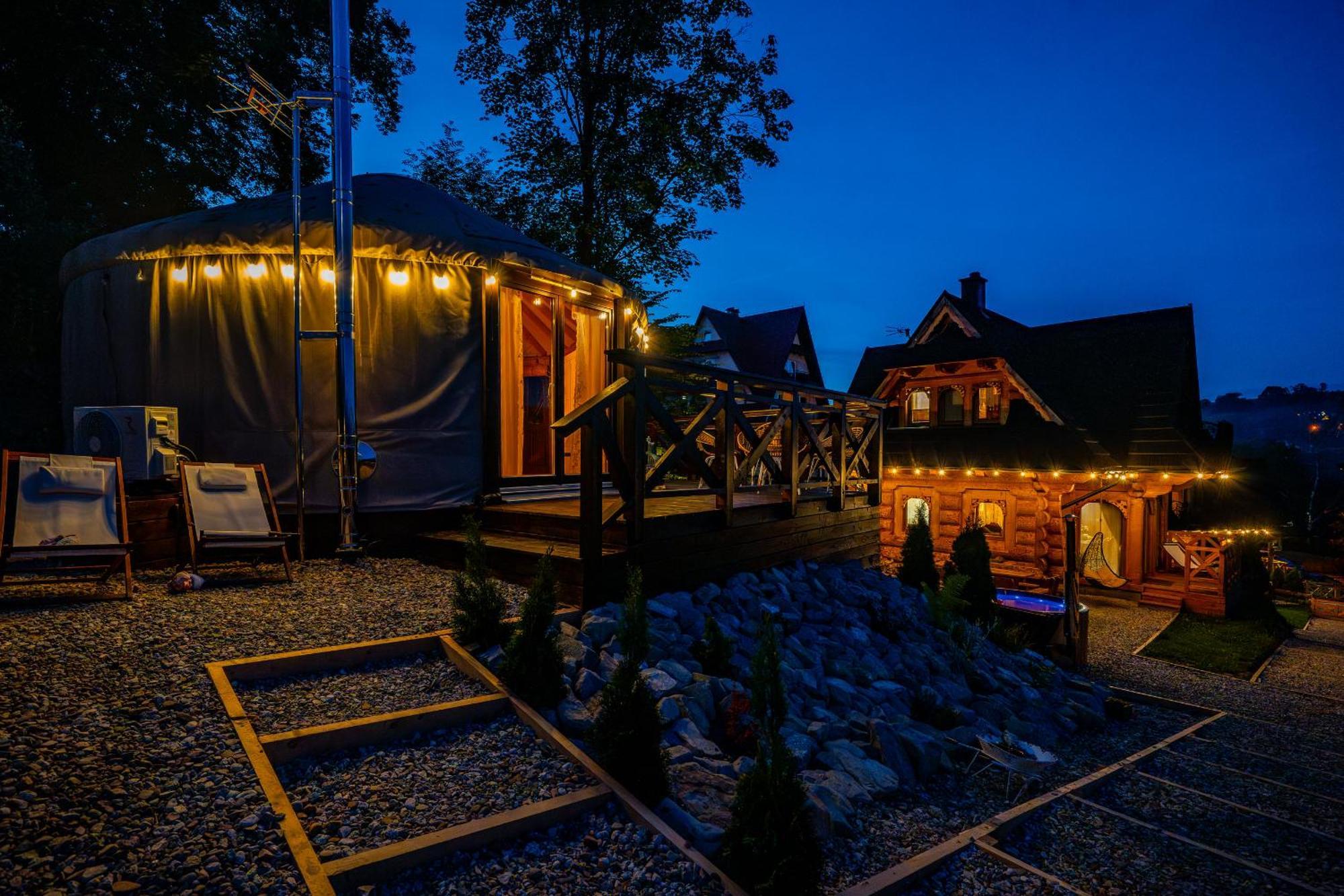 Jurta Na Wypasie - Luksusowy Namiot Z Widokiem Na Gory - Jacuzzi, Sauna, Split Ac, Private, Star View Zakopane Kültér fotó