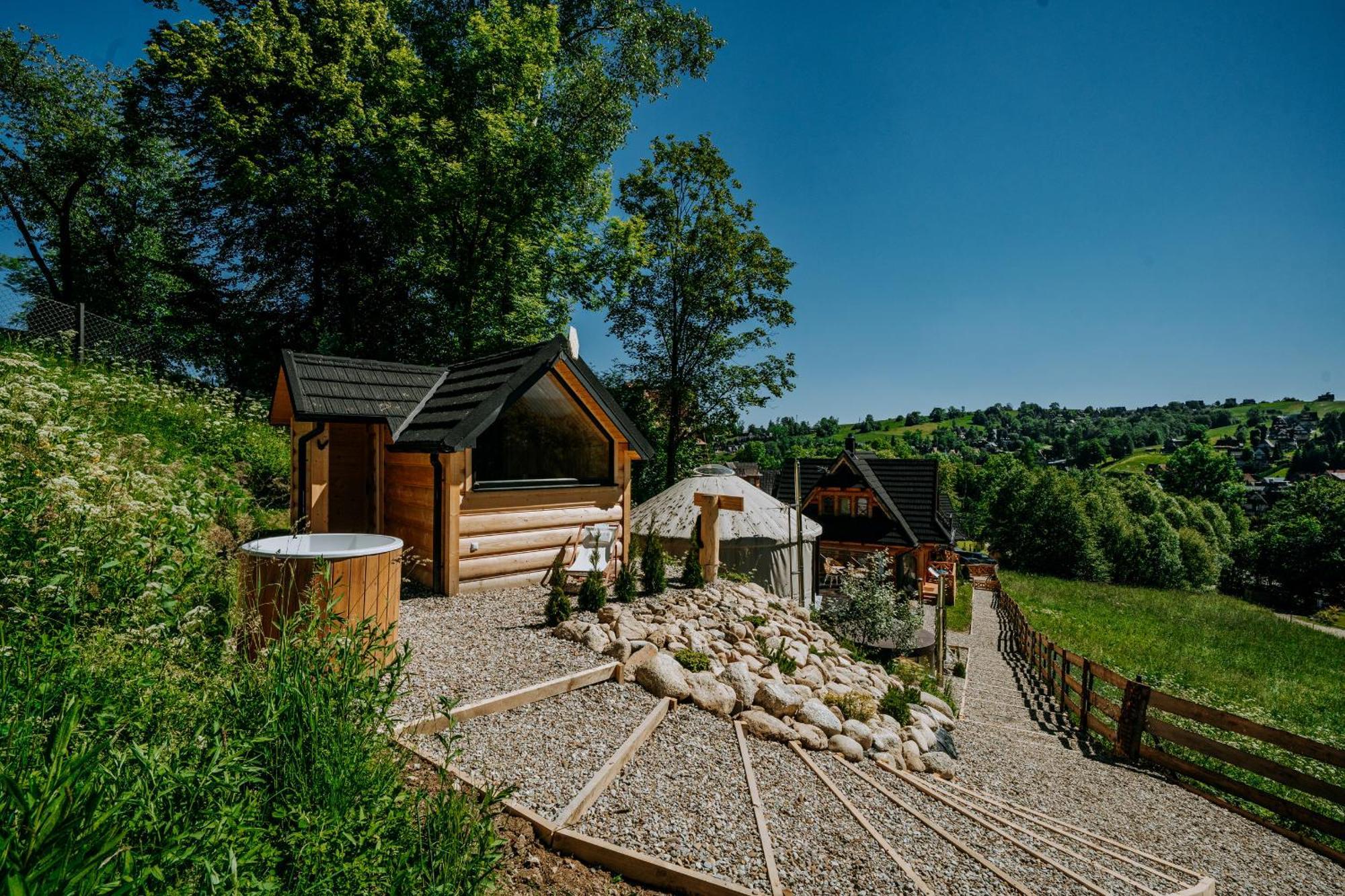 Jurta Na Wypasie - Luksusowy Namiot Z Widokiem Na Gory - Jacuzzi, Sauna, Split Ac, Private, Star View Zakopane Kültér fotó