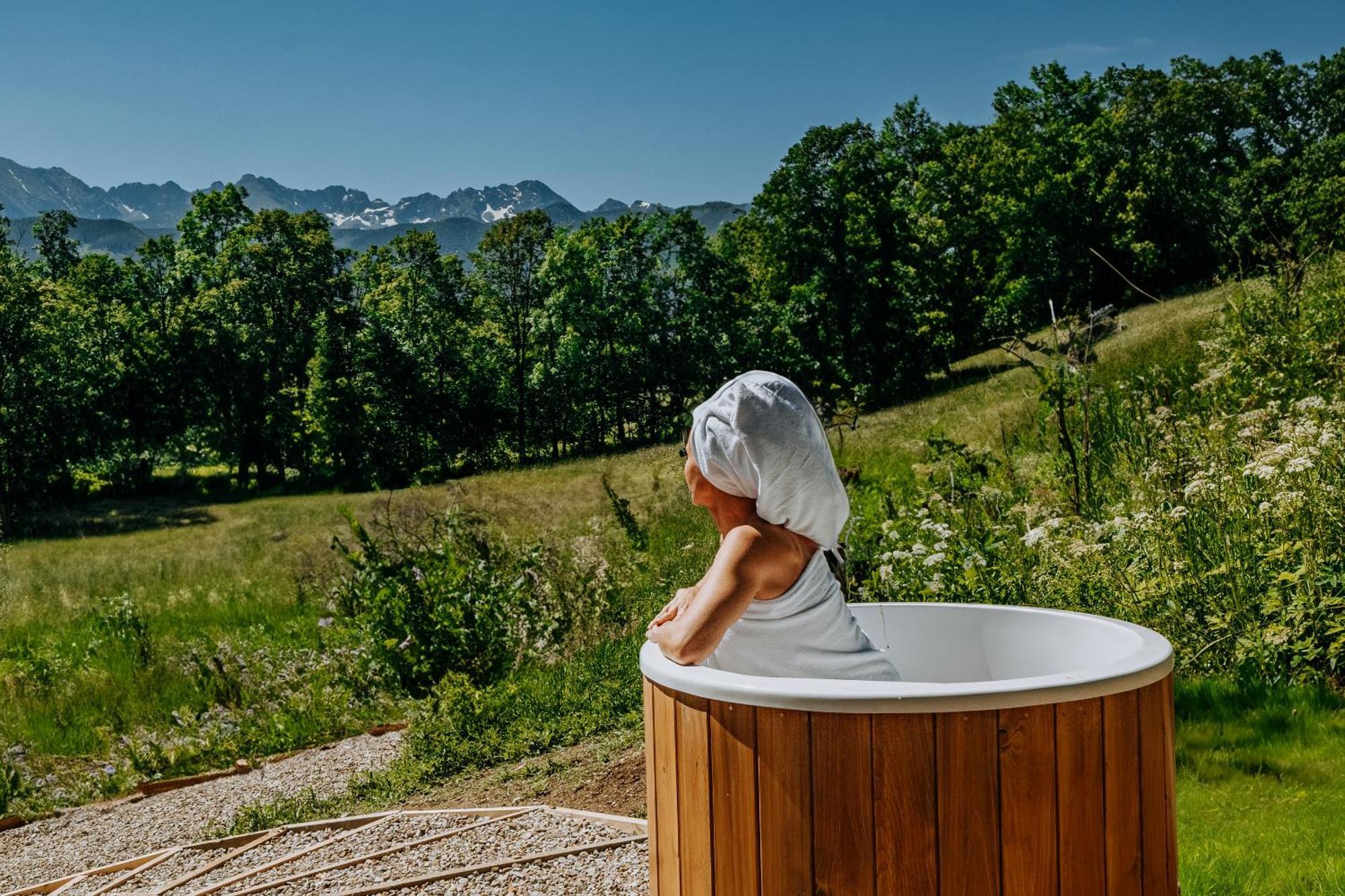 Jurta Na Wypasie - Luksusowy Namiot Z Widokiem Na Gory - Jacuzzi, Sauna, Split Ac, Private, Star View Zakopane Kültér fotó